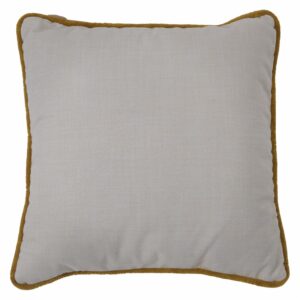 Cojín Con Cierre Beige Con Rudon Mostaza POMAROSA 45 X 45 Cm