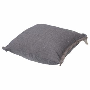 Cojín Con Cierre Gris Flecos POMAROSA 45 X 45 Cm