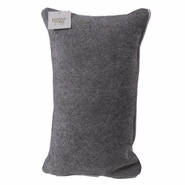 Cojín Con Cierre Gris Con Rudon Beige POMAROSA 50 X 30 Cm - Imagen 2