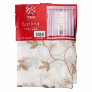 Cortina Visillo Flores POMAROSA 228 X 135 Cm
