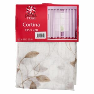 Cortina Visillo Hojas POMAROSA 228 X 135 Cm