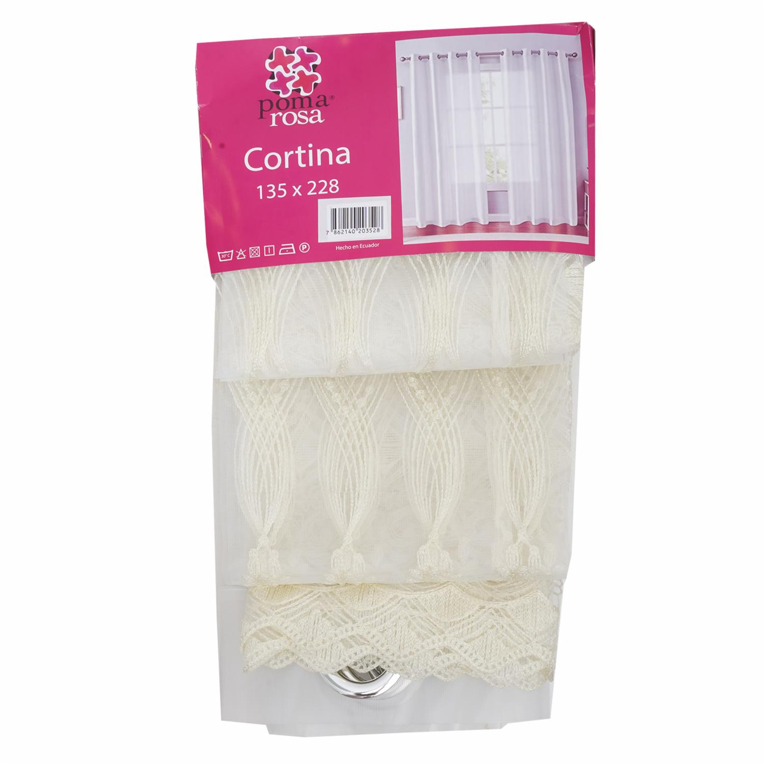 Cortina Visillo Bordado POMAROSA 228 X 135 Cm - Imagen 2