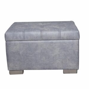 Ottoman Baúl Astra Gris CHAIDE Y CHAIDE 70 X 50 X 45 Cm