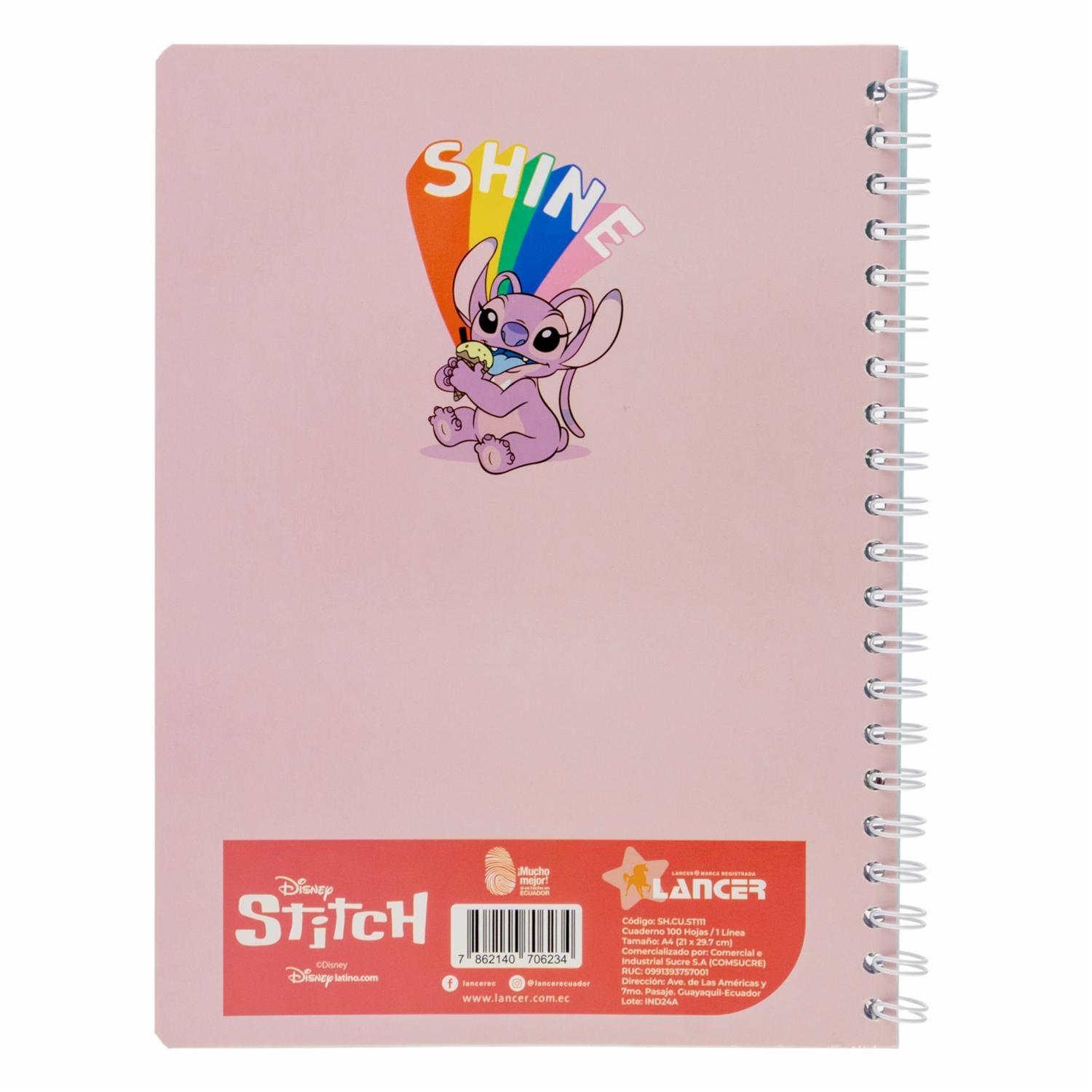Cuaderno Universitario 1 Línea Stitch DISNEY 100 Hojas - Imagen 2