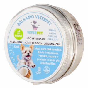Bálsamo Hidratante Uso Veterinario Con Cúrcuma Cbd Y Aceite De Coco VETERPET 50 G