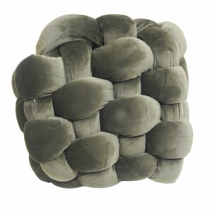 Cojín Square Knot Verde KÁLIDO 36 Cm