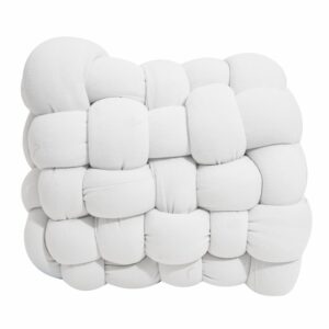 Cojín Square Knot Crudo KÁLIDO 36 Cm