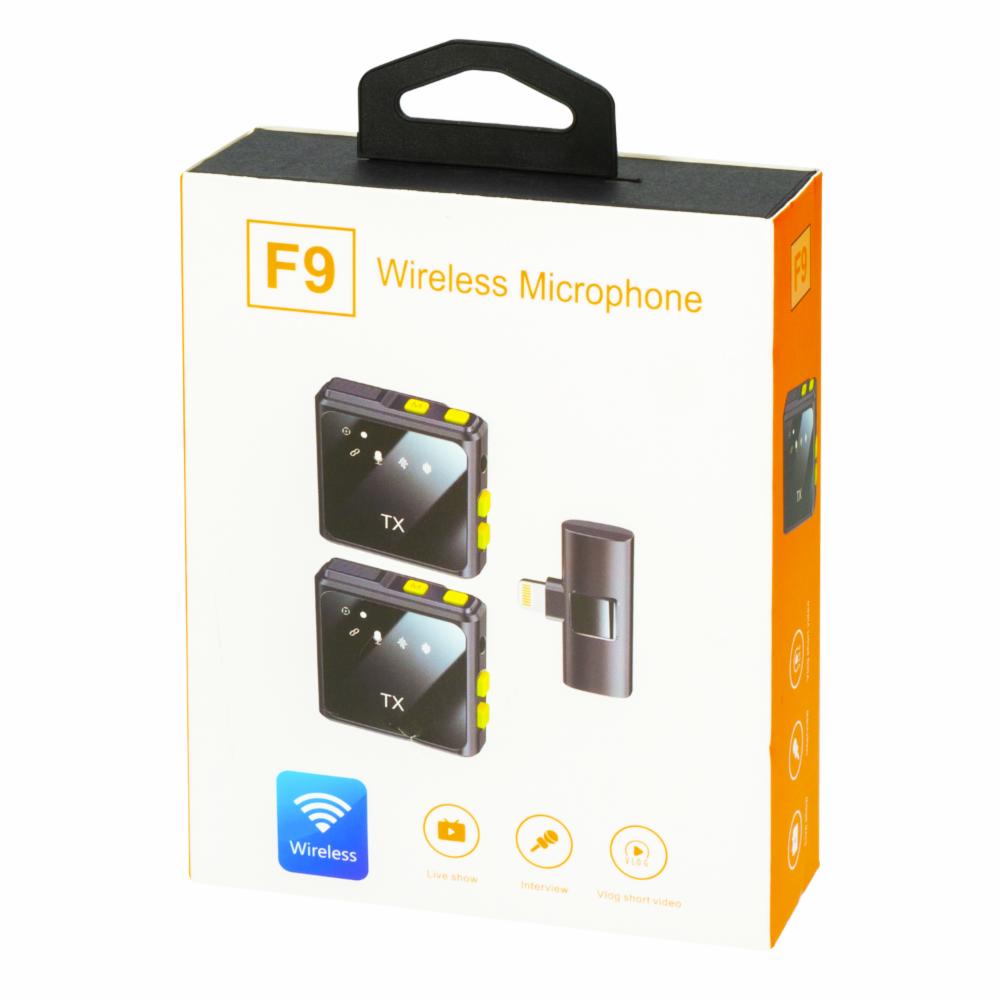 Micrófono Doble Con Entrada Iphone F9 NOMADAWARE Inalambrico - Imagen 3