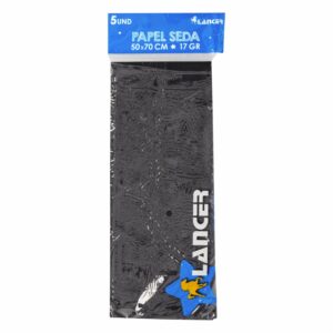 Set Papel Seda Negro 17 Gramos70X50 CM LANCER 5 Piezas