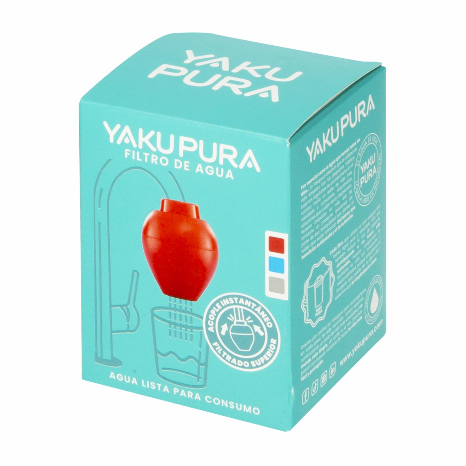 Filtro De Agua Para Grifo Rojo YAKUPURA 12 X 6 CM - Imagen 2