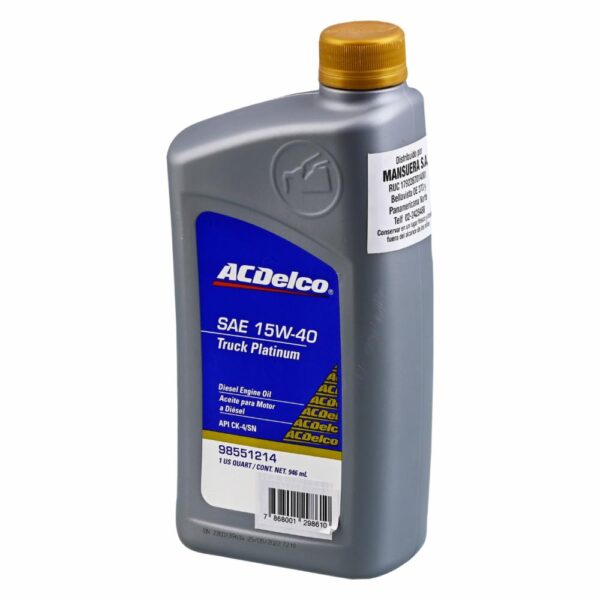 Aceite Para Auto SAE 15W40 CK4 SP AC DELCO 0,25