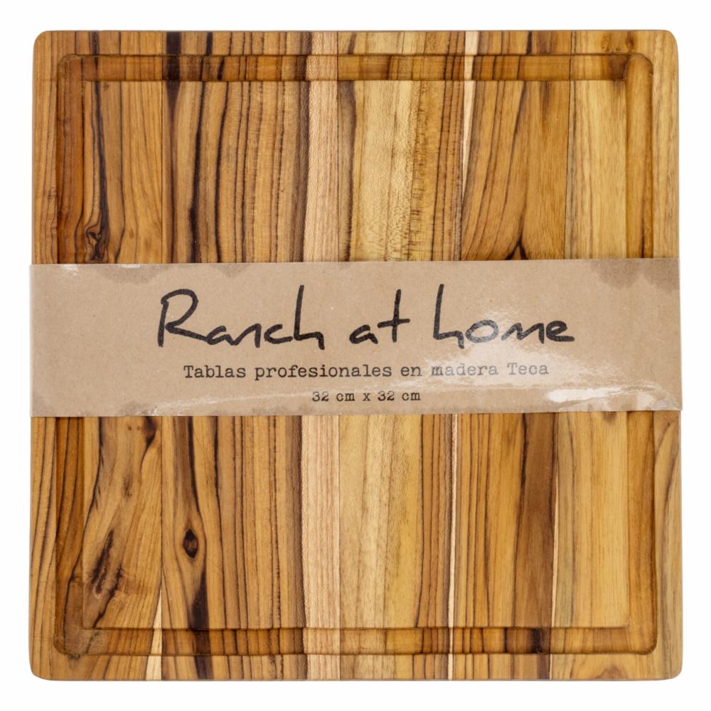 Tabla De Picar Cuadrada Con Canal De Fluidos RANCH AT HOME 32 X 32 Cm - Imagen 2