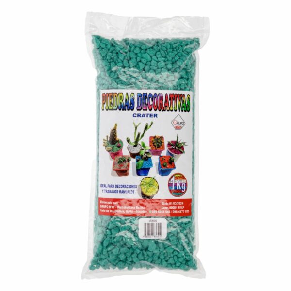 Piedra Decorativa Verde CRATER 1Kg