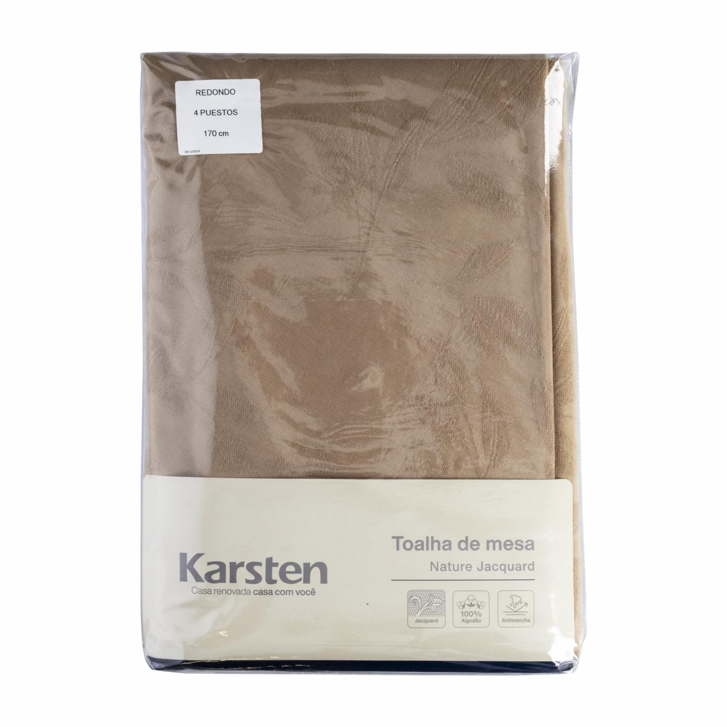 Mantel Redondo Katherine Marrón 4 Puestos KARSTEN - Imagen 2