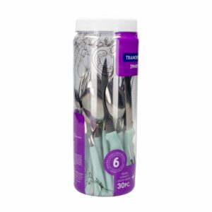 Juego De Cubiertos Ipanema Menta 6 Puestos + Frasco Multiusos TRAMONTINA 30 Piezas