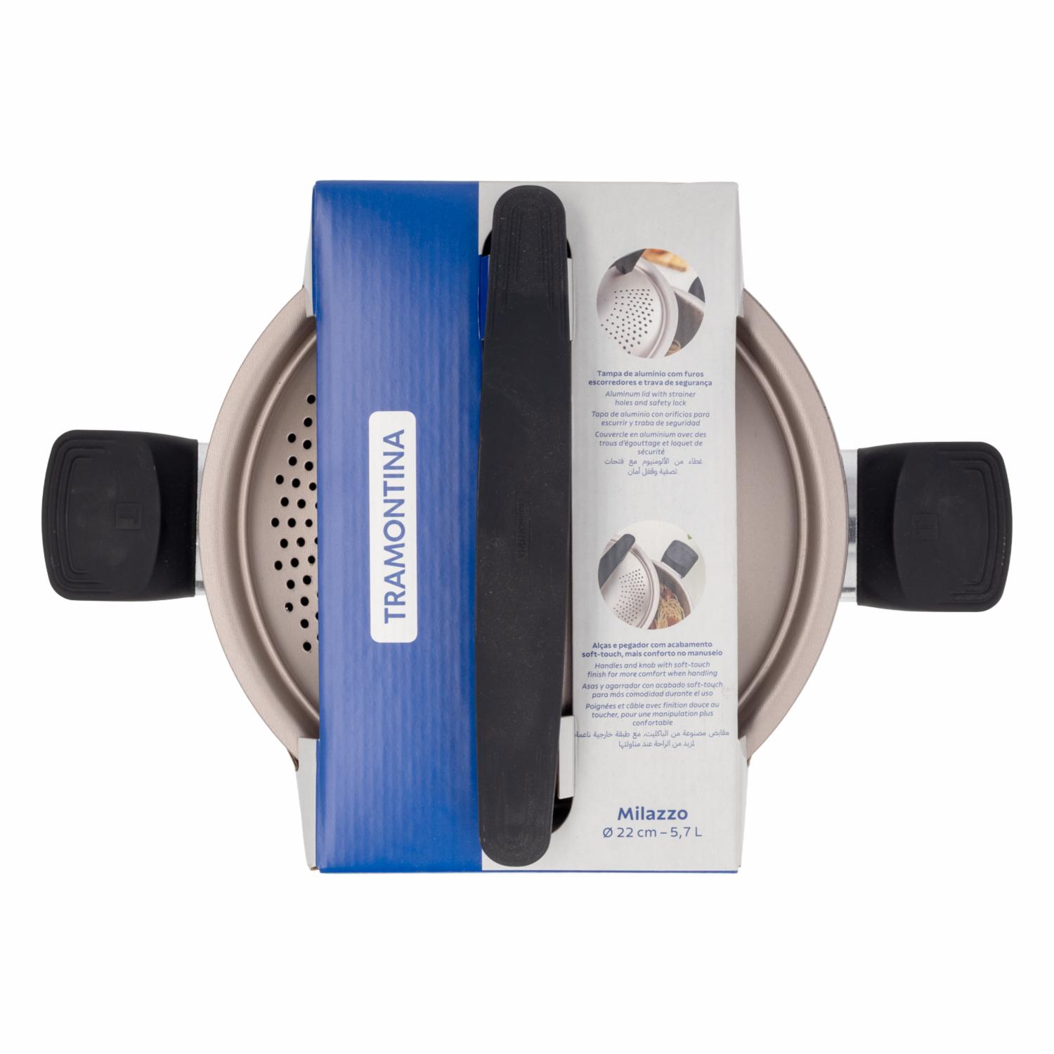 Olla Para Pasta Con Tapa De Aluminio Milazzo TRAMONTINA 22 Cm - Imagen 5