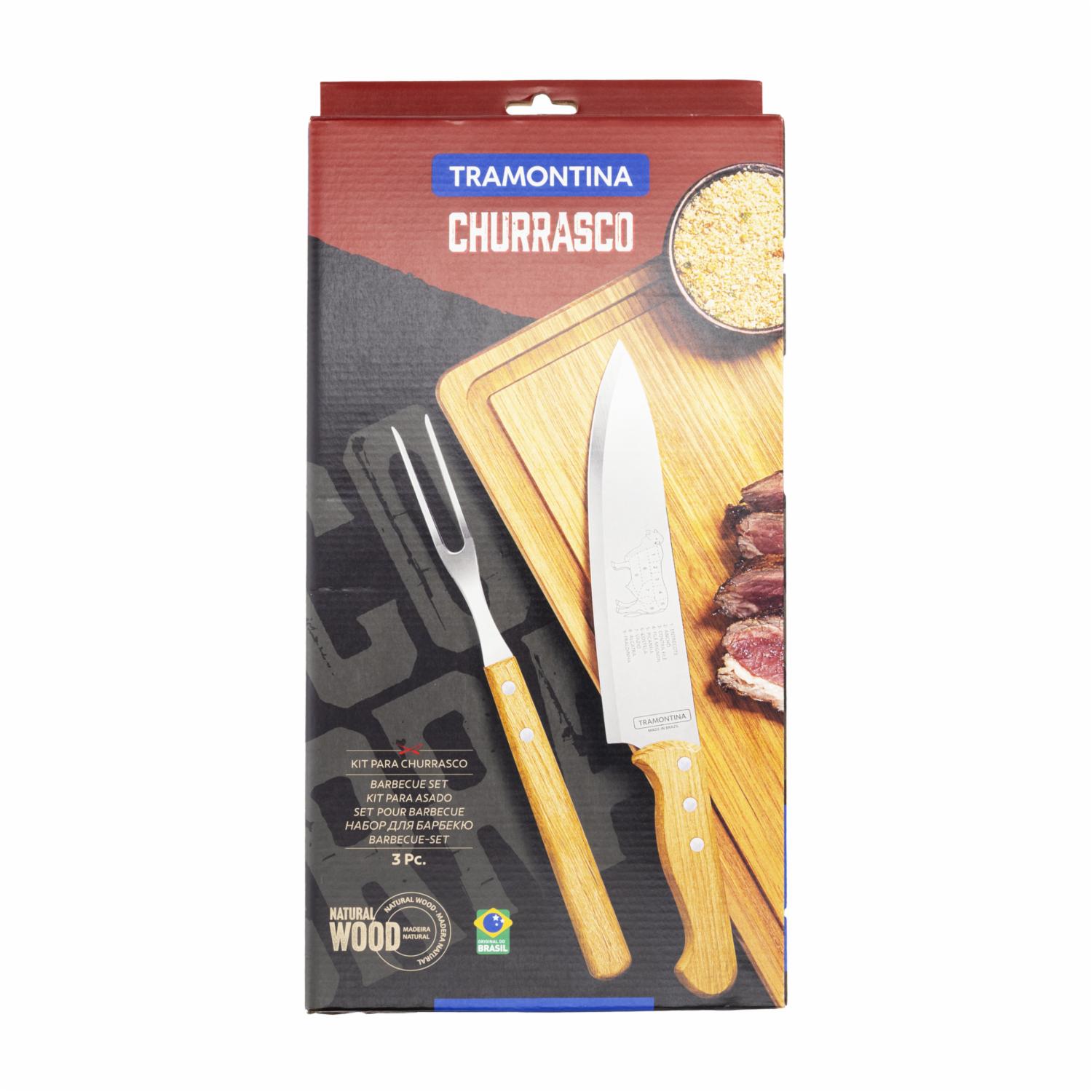 Utensilios Para Barbacoa Churrasco Kit TRAMONTINA X 3 Uds - Imagen 3