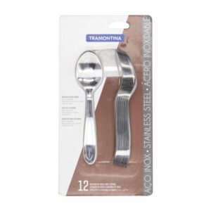 Set De Cubiertos Cucharas De Mesa Línea Laguna 12 Puestos TRAMONTINA 12 Piezas
