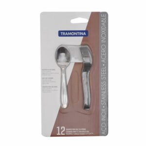 Set De Cubiertos Cucharas Línea Laguna Inoxidables 12 Puestos TRAMONTINA 12 Piezas