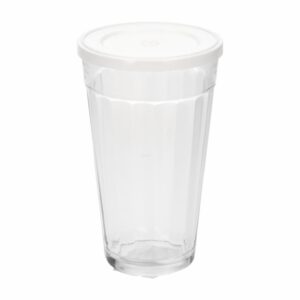 Vaso De Cristal Con Tapa Americano 450 Ml NADIR 3194