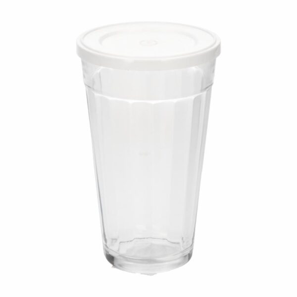 Vaso De Cristal Con Tapa Americano 450 Ml NADIR 3194