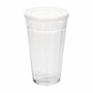 Vaso De Cristal Con Tapa Americano 450 Ml NADIR 3194