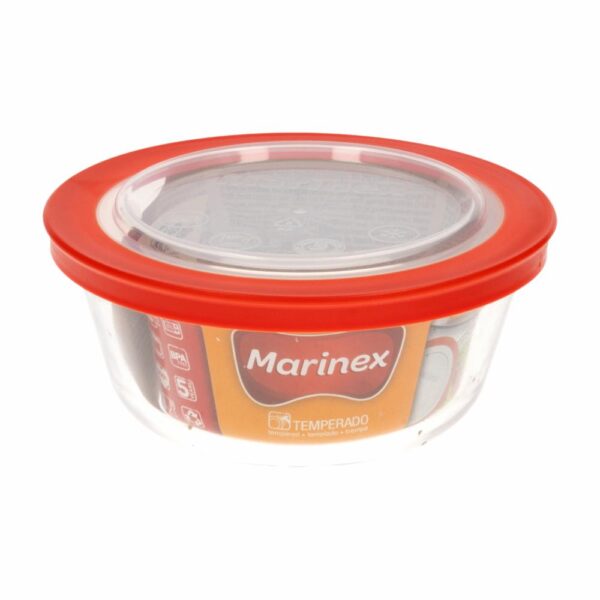 Bowl Refractario Redondo Pequeño Con Tapa MARINEX 600 Ml - Imagen 2