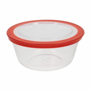 Bowl Refractario Redondo Mediano Con Tapa MARINEX 1.2 Litros