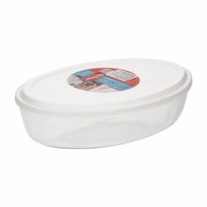 Fuente Refractaria Ovalada Pequeña Con Tapa MARINEX 1.6 Litros