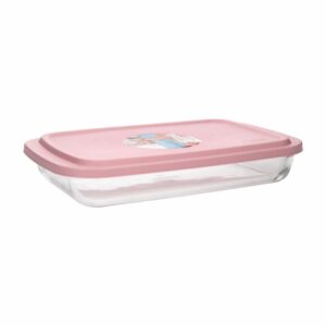 Fuente Refractaria Rectangular Mediana Con Tapa MARINEX 2.2 Litros