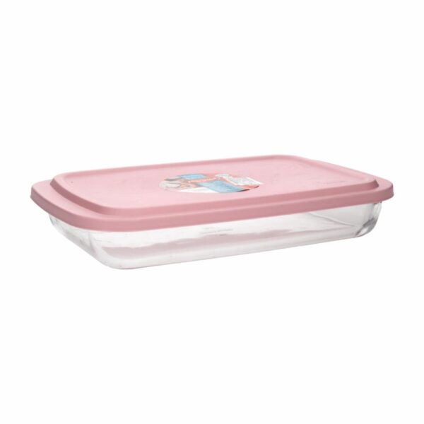 Fuente Refractaria Rectangular Mediana Con Tapa MARINEX 2.2 Litros