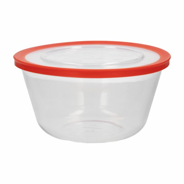 Tazon Refractario Redondo Grande Con Tapa MARINEX 2.4 Litros
