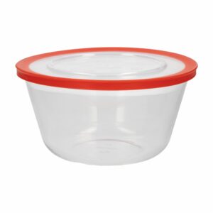 Tazon Refractario Redondo Grande Con Tapa MARINEX 2.4 Litros