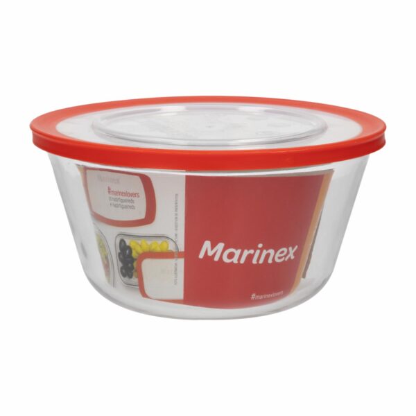 Tazon Refractario Redondo Grande Con Tapa MARINEX 2.4 Litros - Imagen 2