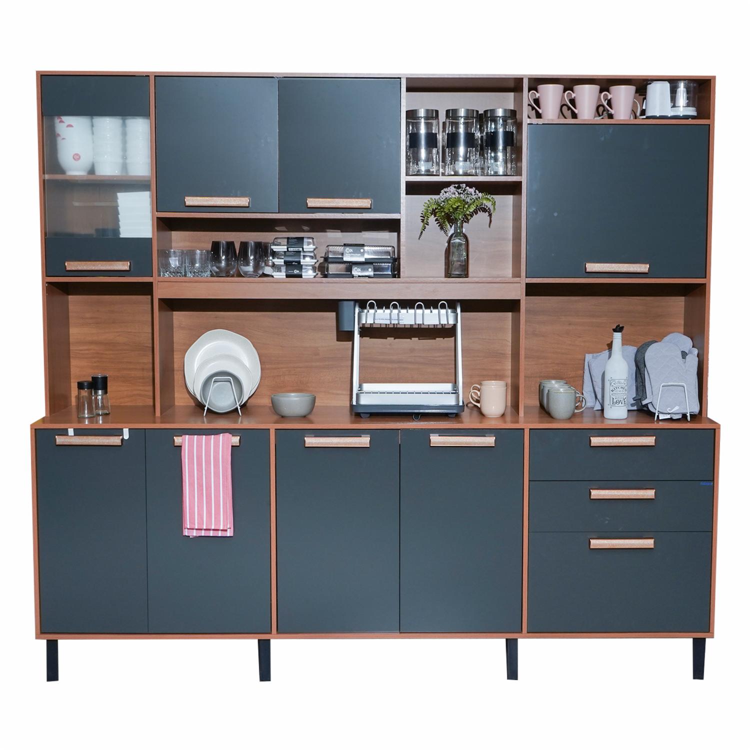 Mueble Alacena Nápoles 8 Puertas Azul Oscuro ITATIAIA - Imagen 2