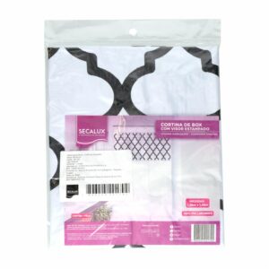 Cortina De Baño Marruecos Blanco SECALUX 198 X 138 Cm