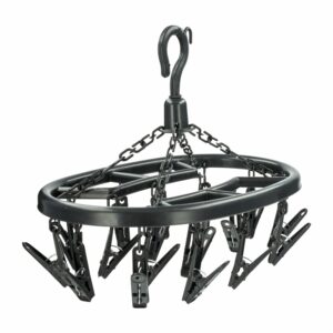 Mini Tendedero De Ropa Ovalado Negro SECALUX 18 Pinzas