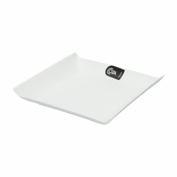 Plato Cuadrado Plástico Casual Blanco COZZA 16X16X2.5 Cm