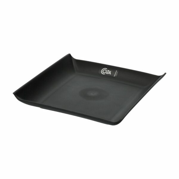 Plato Cuadrado Plástico Casual Negro COZZA 16X16X2.5 Cm