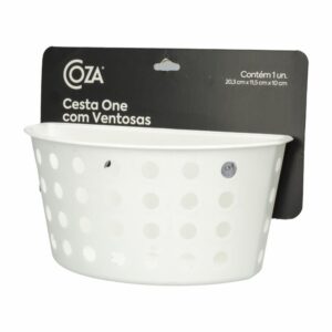 Canasta Plástica Línea One Color Blanco COZZA 20.3X11.5X10 Cm