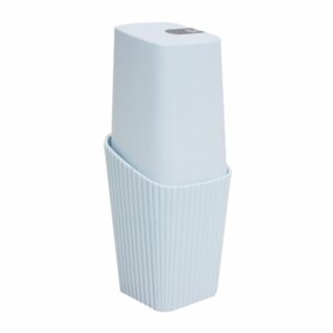 Porta Cepillos Con Tapa Soft New Square Azul COZZA 1 Pieza
