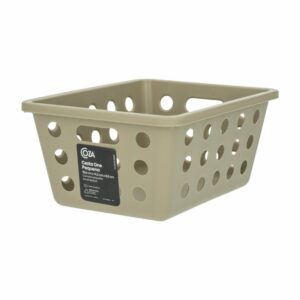 Canasta Plástica Línea One Color Warm Gray COZZA 18.6X14.2X8.6 Cm
