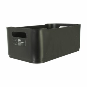 Canasta Plástica Fit Negro COZZA 30.5X 18.5X12 Cm