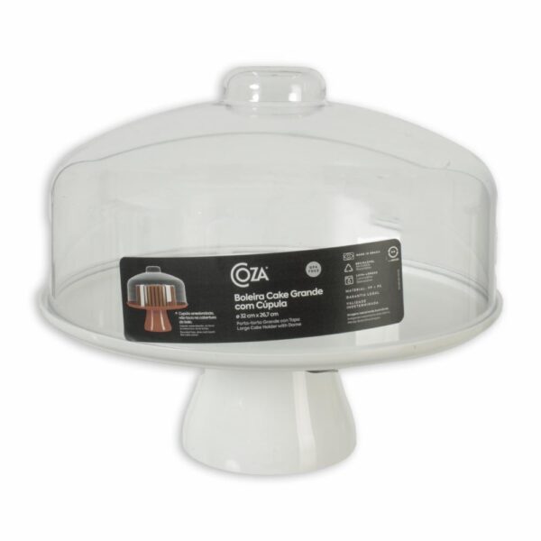 Porta Torta Plástica Con Tapa COZZA 32.5 Cm