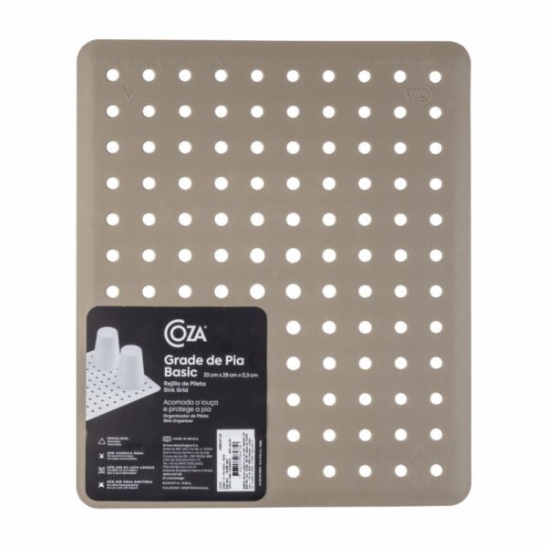 Tapete Para Fregadero De Plástico Gris CAZA 33 X 28 X 0,3 Cm