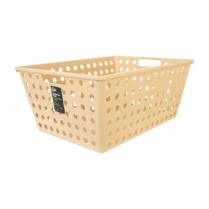 Canasta Plástica Línea One Color Rosa Blush COZZA 39X30X16.8 Cm