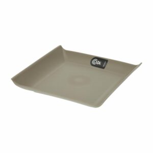 Plato Cuadrado Plástico Casual Gray COZZA 16X16X2.5 Cm