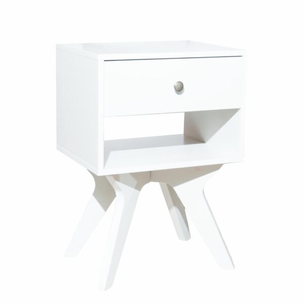 Mesa De Luz Off Blanco DALLA COSTA MDF - Imagen 2