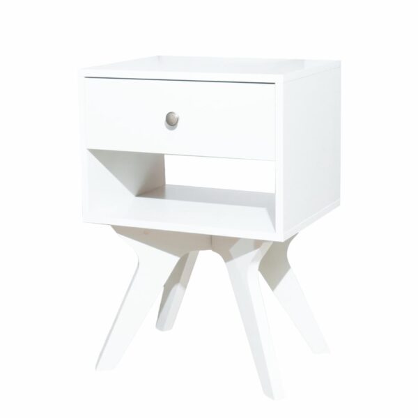 Mesa De Luz Off Blanco DALLA COSTA MDF - Imagen 3