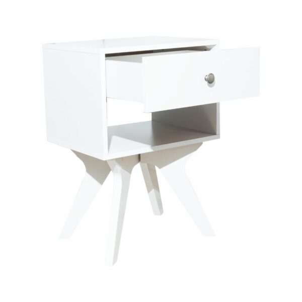 Mesa De Luz Off Blanco DALLA COSTA MDF - Imagen 4